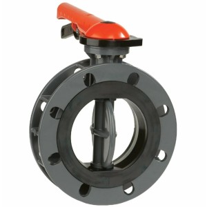 Затвор дисковый ПВХ Butterfly Valve Ду200 Ру10 межфланцевый в Самаре